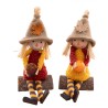 LADY SCARECROW FILLETTE SUR TRONC DE BOIS AUTOMNE 7 X 4 X 19 CM ENVIRON