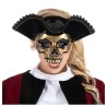 MASQUE TETE DE MORT PIRATE CHAPEAU + BRANCHE DE LUNETTES