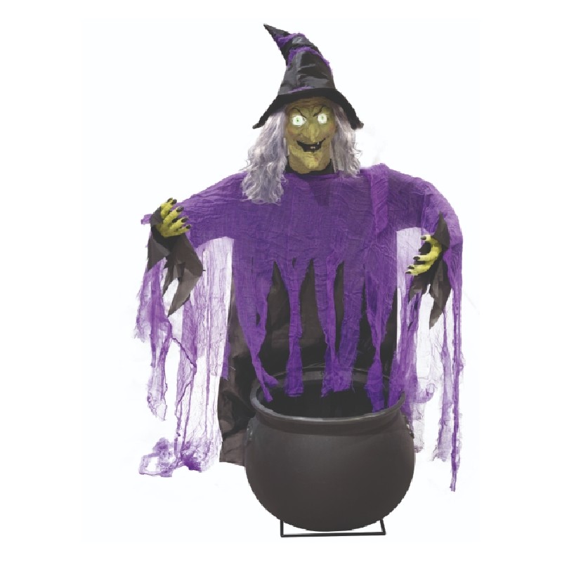 DECORATION HALLOWEEN SORCIERES AVEC CHAUDRON 140 CM DECORATION HALLOWEEN SORCIERES AVEC CHAUDRON 140 CM