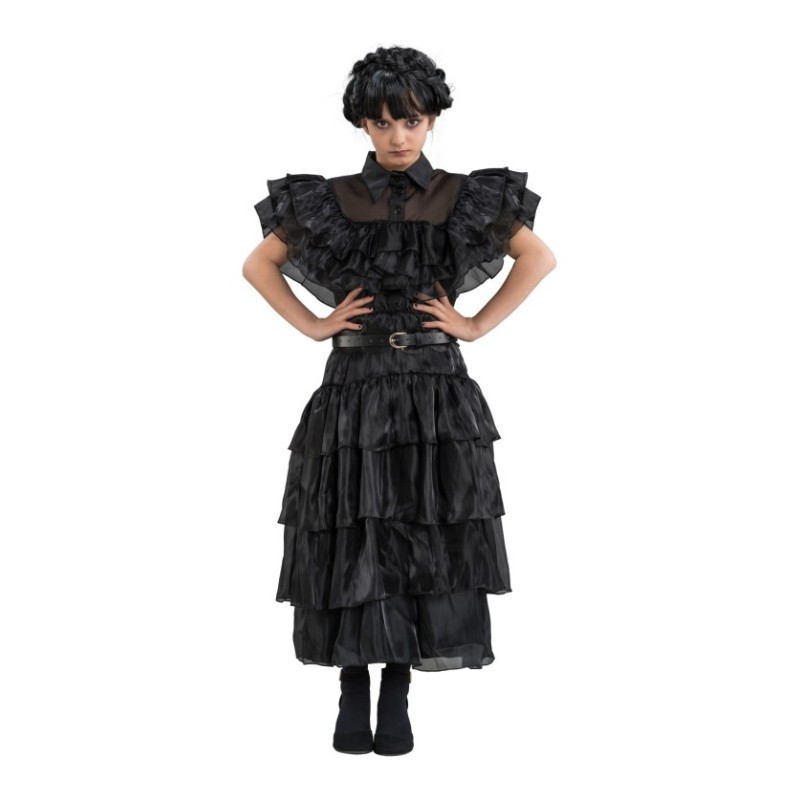 DEGUISEMENT FILLE MERCREDI FAMILLE ADDAMS ROBE DE BAL TAILLE 164 DEGUISEMENT FILLE MERCREDI FAMILLE ADDAMS ROBE DE BAL TAILLE 164