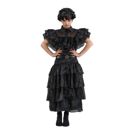 DEGUISEMENT FILLE MERCREDI FAMILLE ADDAMS ROBE DE BAL TAILLE 152
