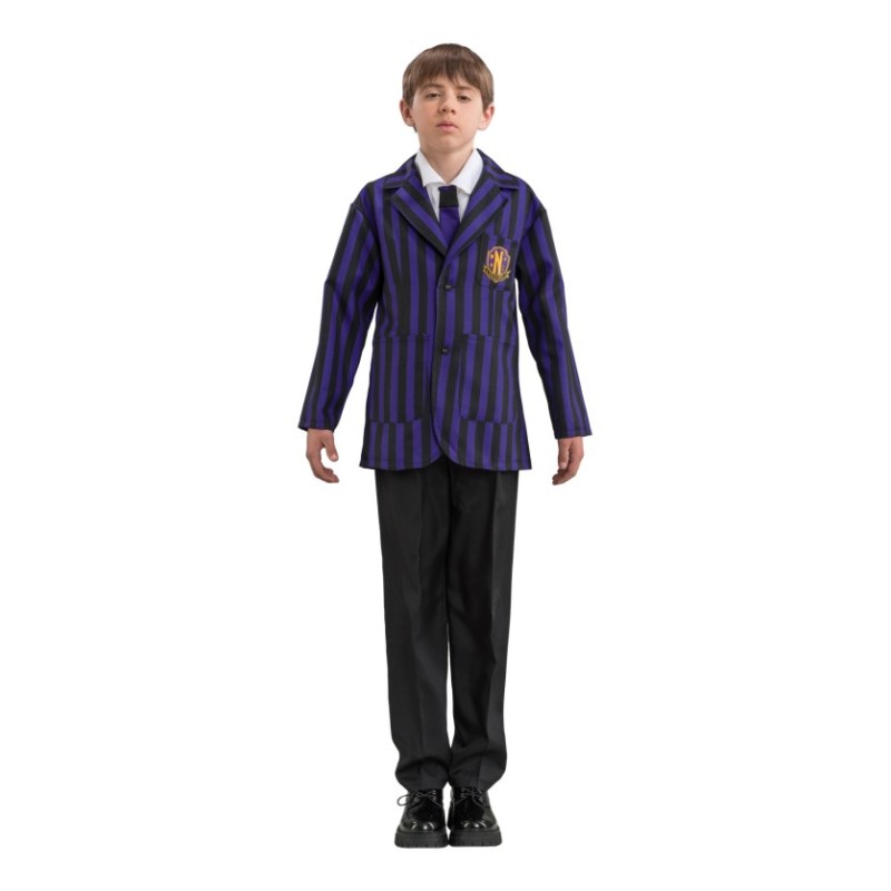 DEGUISEMENT GARCON MERCREDI ADDAMS UNIFORME ECOLIER VIOLET TAILLE 152 DEGUISEMENT GARCON MERCREDI ADDAMS UNIFORME ECOLIER VIOLET TAILLE 152