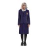 DEGUISEMENT MERCREDI ADAM UNIFORME ECOLIERE VIOLET TAILLE XS