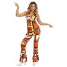DEGUISEMENT FEMME GROOVY COMBINAISON 70'S TAILLE XS
