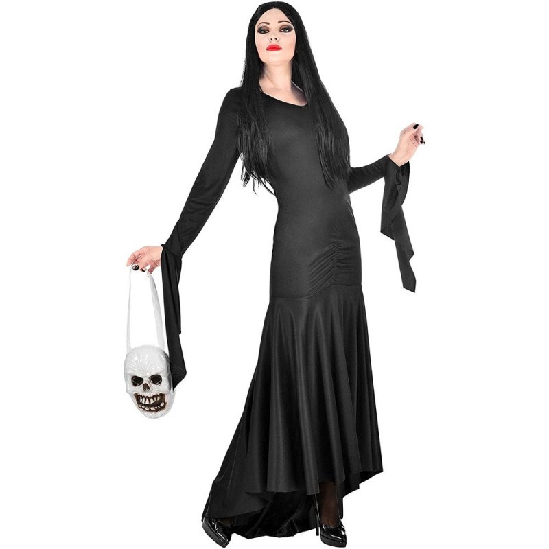 DEGUISEMENT ROBE NOIRE MORTICIA TAILLE XS DEGUISEMENT ROBE NOIRE MORTICIA TAILLE XS