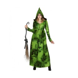 DEGUISEMENT HALLOWEEN ROBE SORCIERE VERTE TAILLE L 