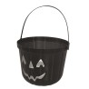 SEAU A BONBON NOIR CITROUILLE 20 CM