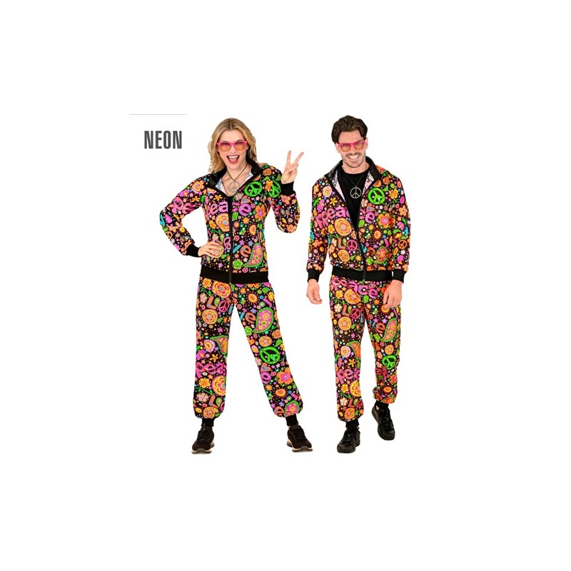 DEGUISEMENT SURVETEMENT PEACE AND LOVE HIPPIE NEON TAILLE S DEGUISEMENT SURVETEMENT PEACE AND LOVE HIPPIE NEON TAILLE S