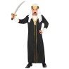 DEGUISEMENT SHEIK OU SULTAN NOIR AVEC COIFFE BLANC  TAILLE 128