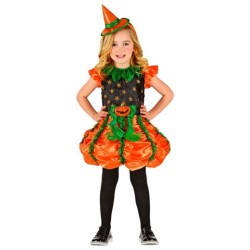 DEGUISEMENT HALLOWEEN FILLE CITROUILLE TAILLE 116 CM 