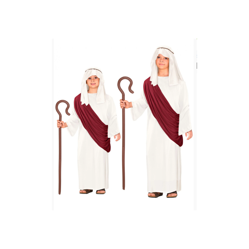 DEGUISEMENT ENFANT MESSIE BLANC ET BORDEAU TAILLE 116