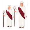 DEGUISEMENT ENFANT MESSIE BLANC ET BORDEAU TAILLE 116