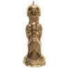 BOUGIES TETES DE MORT OR HALLOWEEN 12.5 CM 