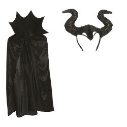 KIT CAPE DIABLESSSE AVEC CORNES 100 CM 