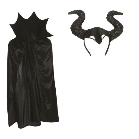 KIT CAPE DIABLESSSE AVEC CORNES 100 CM 