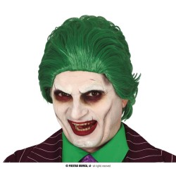 PERRUQUE HOMME CLOWN  CHEVEUX COURT VERT 