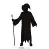 DEGUISEMENT FAUCHEUSE TUNIQUE A CAPUCHE NOIRE TAILLE 5-6 ANS