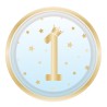 8 ASSIETTES 1ER ANNIVERSAIRE BLEU OMBRE 23 CM 