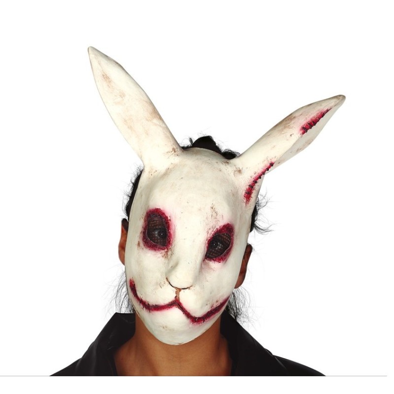 MASQUE DE LAPIN TUEUR BLANC EN SANG LATEX MASQUE DE LAPIN TUEUR BLANC EN SANG LATEX