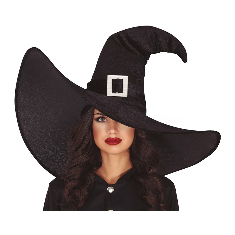 CHAPEAU DE SORCIERE NOIR AVEC BOUCLE GRAND MODELE CHAPEAU DE SORCIERE NOIR AVEC BOUCLE GRAND MODELE
