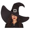 CHAPEAU DE SORCIERE NOIR AVEC BOUCLE GRAND MODELE
