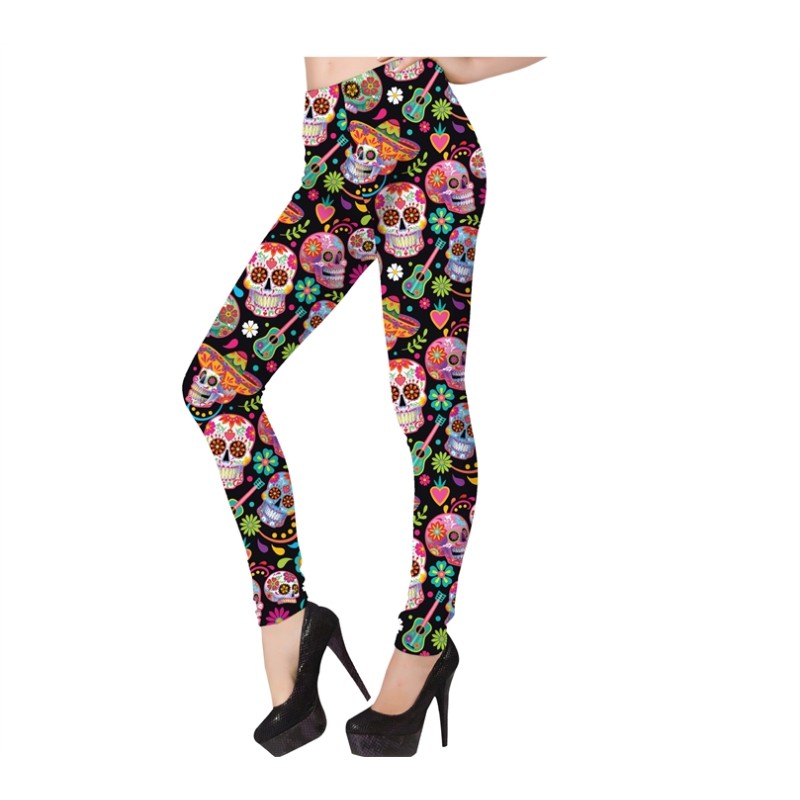 LEGGINGS JOUR DE MORTS OU DAY OF THE DEAD OU CATRINA LEGGINGS JOUR DE MORTS OU DAY OF THE DEAD OU CATRINA