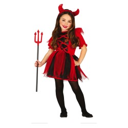 DEGUISEMENT HALLOWEEN ENFANT DIABLESSE ROUGE TAILLE 5-6 ANS 