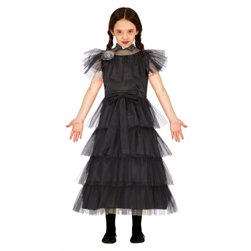 DEGUISEMENT FILLE MERCREDI FAMILLE ADDAMS ROBE DE BAL TAILLE 10-12 ANS DEGUISEMENT FILLE MERCREDI FAMILLE ADDAMS ROBE DE BAL TAILLE 10-12 ANS