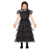 DEGUISEMENT FILLE MERCREDI FAMILLE ADDAMS ROBE DE BAL TAILLE 10-12 ANS