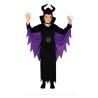 DEGUISEMENT ENFANT ROBE MALEFIQUE NOIR-VIOLET TAILLE 5-6 ANS