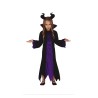 DEGUISEMENT HALLOWEEN FILLE ROBE NOIR ET VIOLET TAILLE 7-9 ANS 
