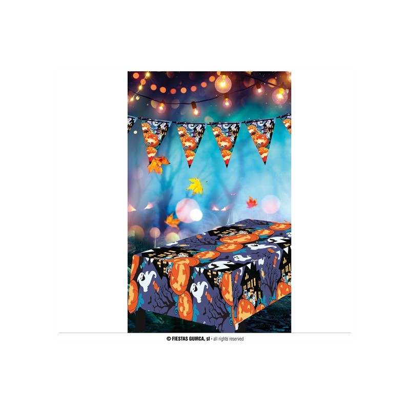 NAPPE HALLOWEEN FANTOME ET CITROUILLE 137 X 274 CM NAPPE HALLOWEEN FANTOME ET CITROUILLE 137 X 274 CM