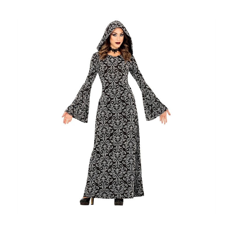 DEGUISEMENT HALLOWEEN  SORCIERE GRISE ARRABESQUE  TAILLE S