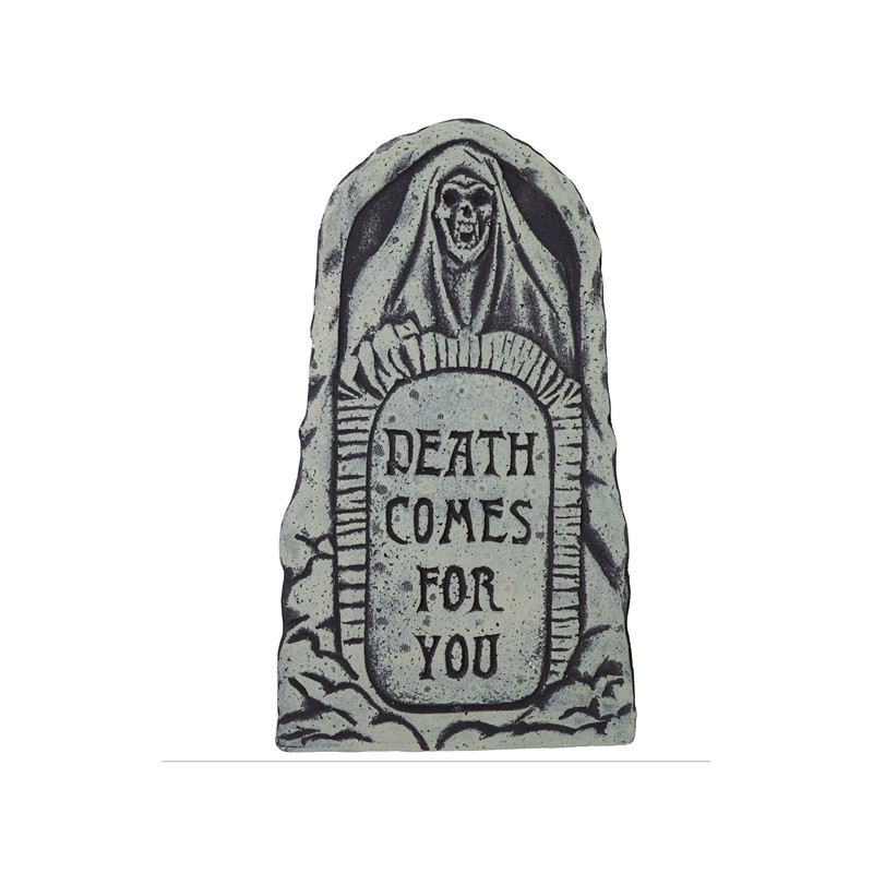 DECORATION HALLOWEEN PIERRE TOMBALE DEATH COMES FOR YOU 42 X 32 CM DECORATION HALLOWEEN PIERRE TOMBALE DEATH COMES FOR YOU 42 X 32 CM