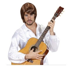 PERRUQUE HOMME ANNEE 70 MARRON 
