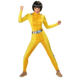DEGUISEMENT FEMME ESPIONNE JAUNE TAILLE M