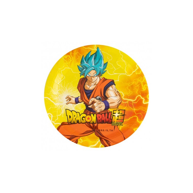 8 ASSIETTES CARTON COMPOSTABLE DRAGON BALL Z 23 CM 8 ASSIETTES CARTON COMPOSTABLE DRAGON BALL Z 23 CM