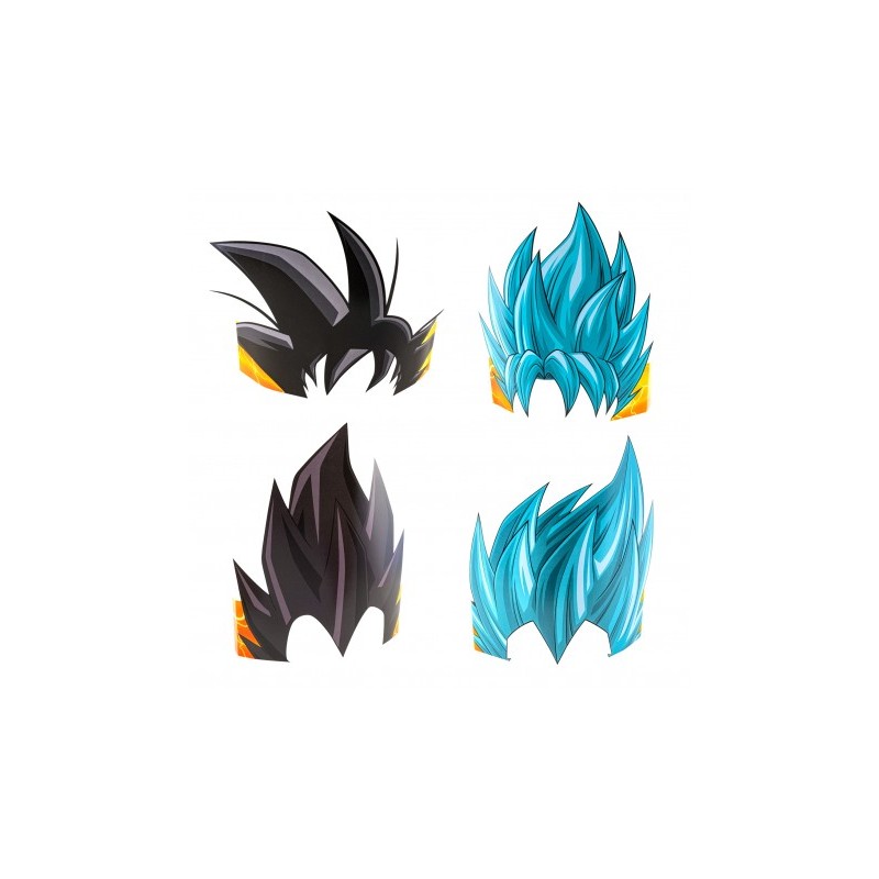 8 COIFFES EN CARTON DRAGON BALL Z 8 COIFFES EN CARTON DRAGON BALL Z