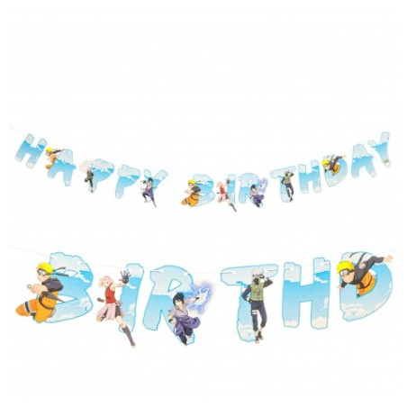 GUIRLANDE HAPPY BIRTHDAY NARUTO SHIPPUNDEN 200 X 16 CM