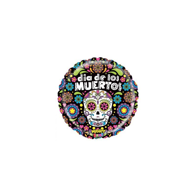 BALLON METALLIQUE HALLOWEEN JOUR DES MORT 46 CM BALLON METALLIQUE HALLOWEEN JOUR DES MORT 46 CM