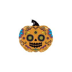 BALLON METALLIQUE HALLOWEEN CITROUILLE COLORE  71 CM