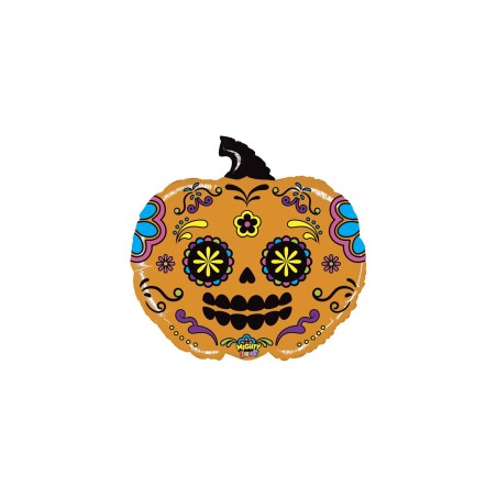 BALLON METALLIQUE HALLOWEEN CITROUILLE COLORE  71 CM