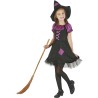 DEGUISEMENT HALLOWEEN SORCIERE NOIR ET VIOLET TAILLE L (10-12 ANS )