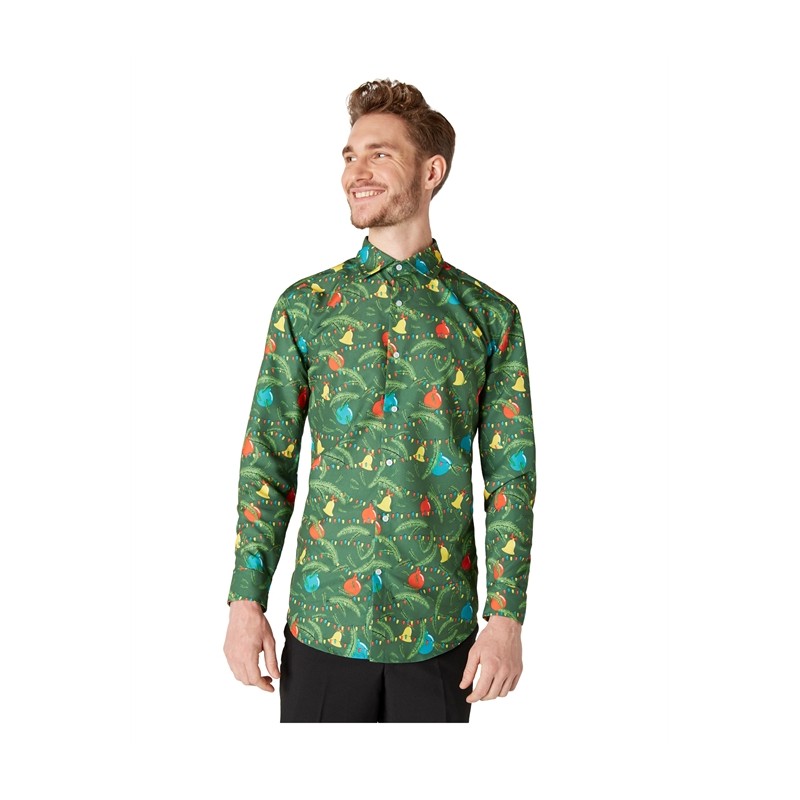 CHEMISE DE NOEL ADULTE VERTE GUIRLANDE ET SAPIN TAILLE M CHEMISE DE NOEL ADULTE VERTE GUIRLANDE ET SAPIN TAILLE M
