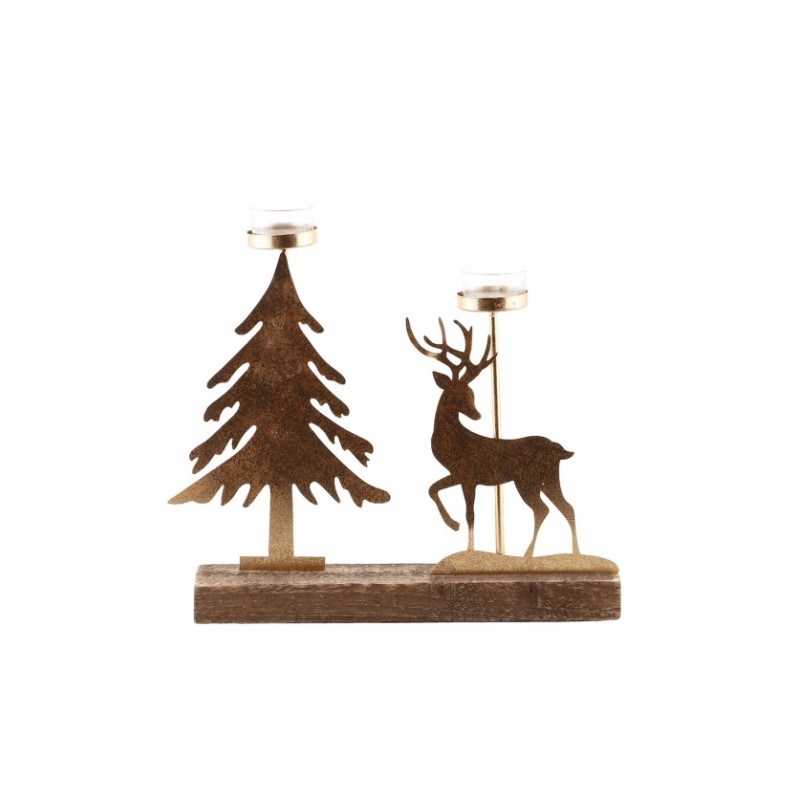 CENTRE DE TABLE METAL DORE 2 BOUGEOIRS 32.5 X 5.1 X 27.5 CM HT CENTRE DE TABLE METAL DORE 2 BOUGEOIRS 32.5 X 5.1 X 27.5 CM HT