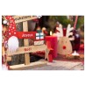 CENTRE DE TABLE BOIS JOYEUX NOEL GNOMES 5 DIRECTIONS 43 CM