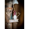 ETOILE METAL GNOME JOYEUX NOEL LEDS A SUSPENDRE 17 CM X 27 CM