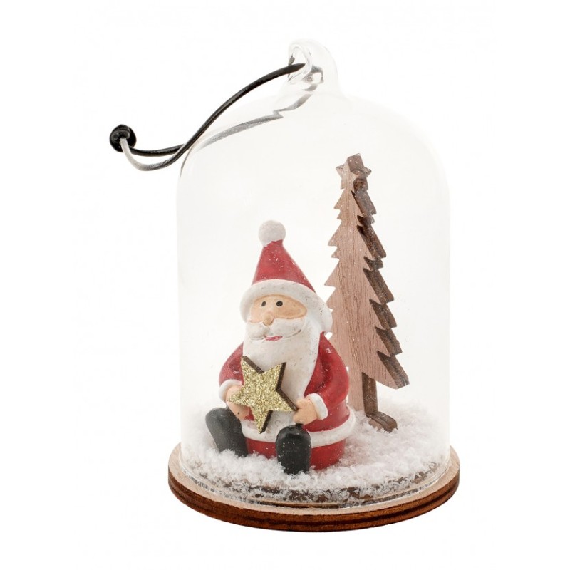 DECORATION VERRE HAPPY SANTA DIA 7 CM X 12 CM A POSER OU SUSPENDRE DECORATION VERRE HAPPY SANTA DIA 7 CM X 12 CM A POSER OU SUSPENDRE