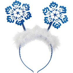 SERRE-TETE FLOCON DE NEIGE BLEU ET BLANC 
