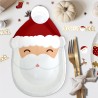 6 ASSIETTES TETE DE PERE NOEL 15 X 24 CM 